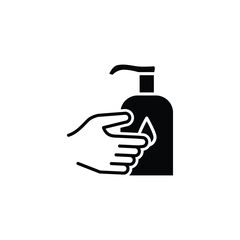 hand sanitizer solid icon vector design good for web or mobile app