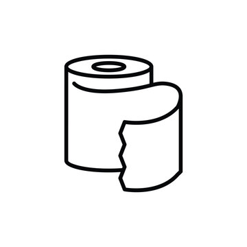 recommend clip art: toilet tissue thin outline icon vector design good for web or mobile app