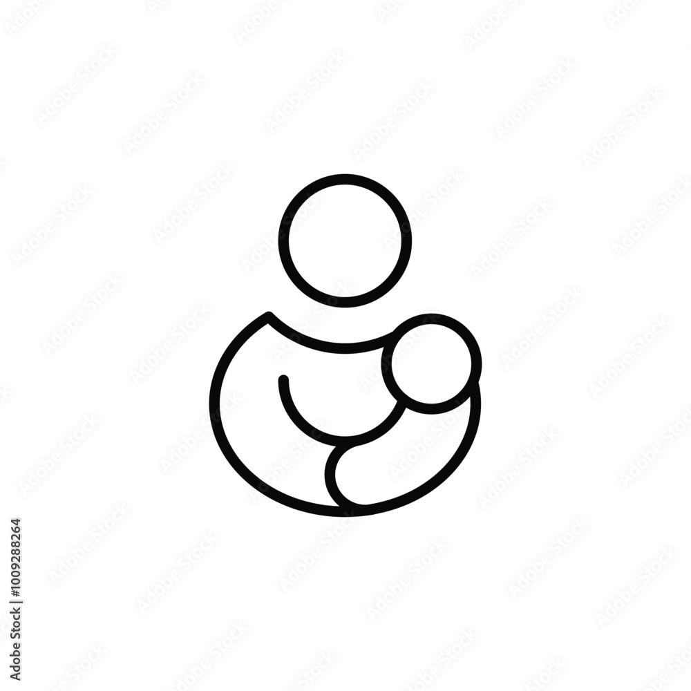 Poster nursery room thin outline icon vector design good for web or mobile app