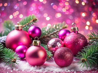 Festive Pink Christmas Backgrounds for Holiday Celebrations and Seasonal Decorations Ideas