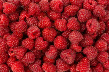 Tasty fresh raspberry as a background.