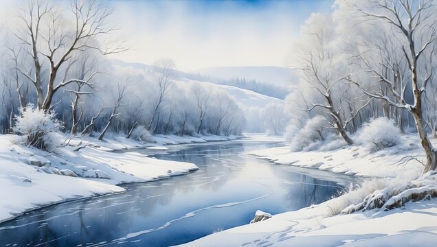 Winterlandschaft in Wei&szlig;