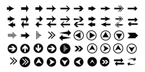 big arrow  icon set , arrow vector icon set in isolated background eps 10.