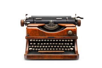 Typewriter white background correspondence electronics.