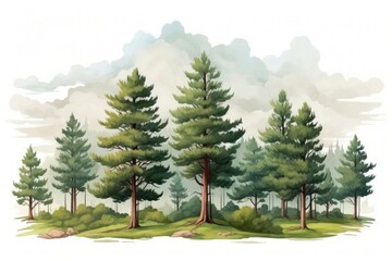 Obraz premium Tree landscape plant pine.