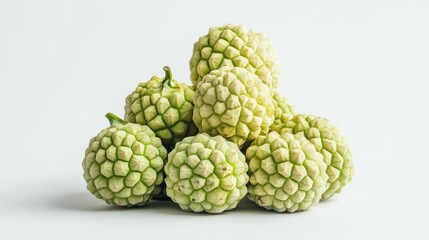 Fototapeta premium A bunch Custard Apples. They might also be known as Bullock's-Hearts. The tree originates from Central and South America.