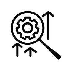 Research and development pixel perfect linear icon. Business improvement. Performance management. Thin line illustration. Contour symbol. Vector outline