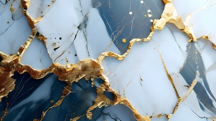 Minimal white marble with subtle gold veins in a refined and luxurious design. AI generative.