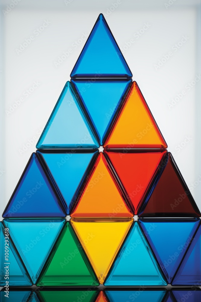 Poster brightly colored blocks and segments for text highlighting on right edge and bottom space