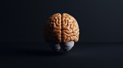 A vibrant digital representation of a human brain illuminated with neon colors in a dark background with scattered particles and light effects