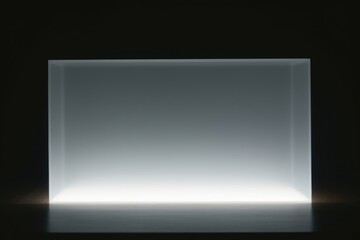 Light Box Led Cub emockup lighting illuminated studio shot.