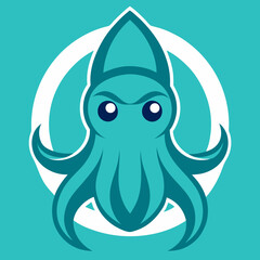 Squid Mascot Logo Vector Illustration - SVG Files for Cricut & Silhouette, Vector Clipart, T-shirt Graphics, Graphic Design Resource