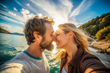Gentle Forehead Kisses Conveying Love and Affection in Intimate Moments of Connection and Care