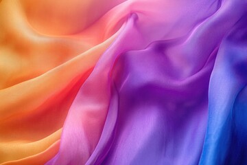 Obraz premium A detailed view of vibrant purple and orange fabric textures