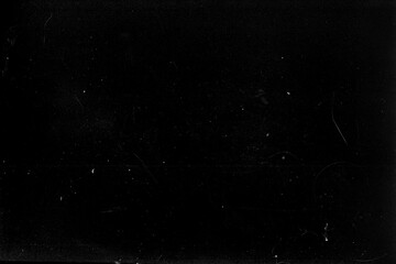 Black background with white noise and scratches, creating a vintage film texture effect