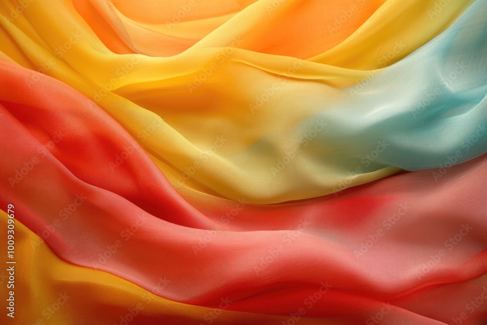 Aufkleber A detailed view of a vibrant cloth with multiple colors and patterns