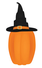 Halloween pumpkin on white background , vector