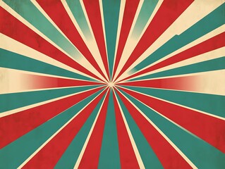 Fototapeta premium ray teal, orange line and cream sunburst background