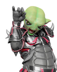little alien warrior is doing a salt pose meme