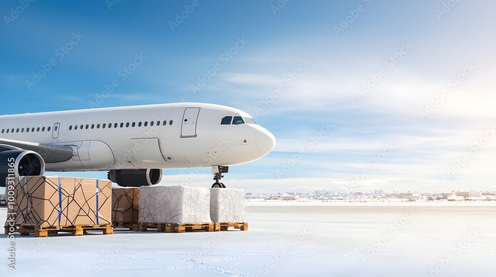 Poster ai-powered healthcare logistics cold chain management for distribution - real-time tracking and glob