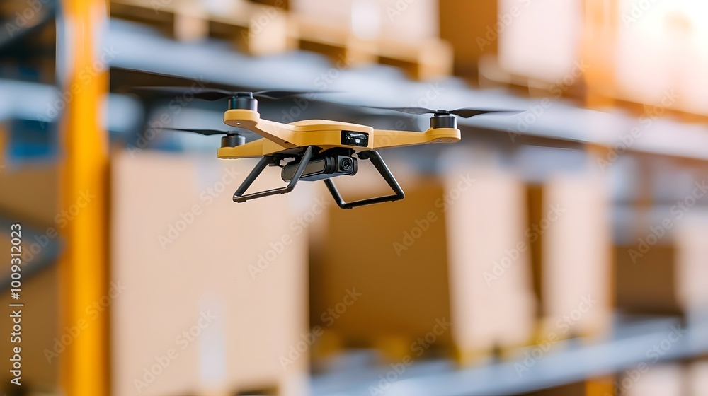 Poster advanced warehouse automation and drone delivery - revolutionizing global logistics networks for enh