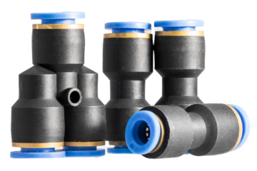 Pneumatic Push In Fittings for Air/Water Hose and Tube Connector, die cut transparent