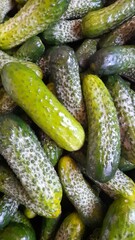 cucumbers in a market