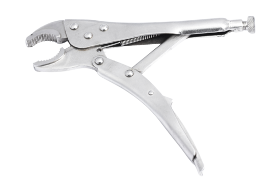 Irwin Vise Grip Straight Jaw Locking Pliers, die cut transparent.
