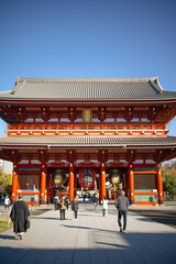 Early in the morning, silent Asakusa Sensoji Caminarimon, tokyo, japan