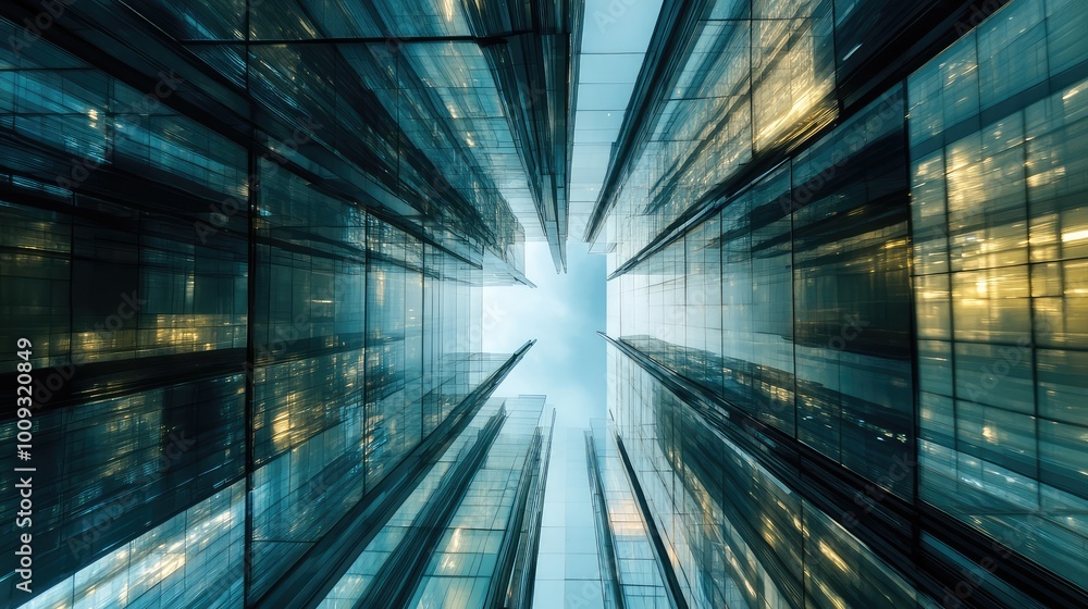 Poster a reflective metropolis where every surface is a mirror, creating a surreal world of light and refle