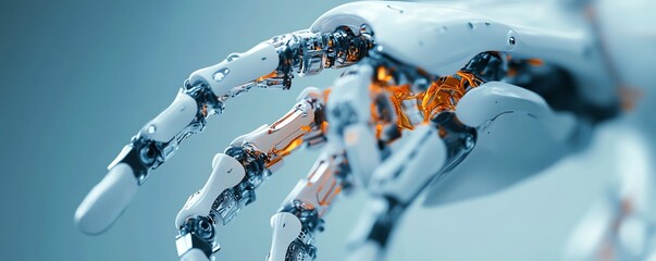 Robotic exoskeleton assisting patient in rehabilitation, healthcare innovation, 3D illustration