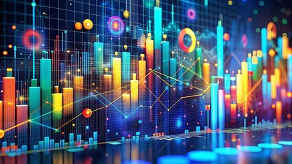 Obraz premium Visualisation abstraite du Big Data et analyse des données