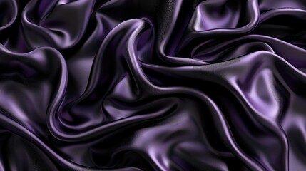 Fototapeta premium silky purple fabric, smooth texture, folded material, elegant background, luxurious drapery, abstract design, rich hue, flowing patterns, ideal for fashion and decor