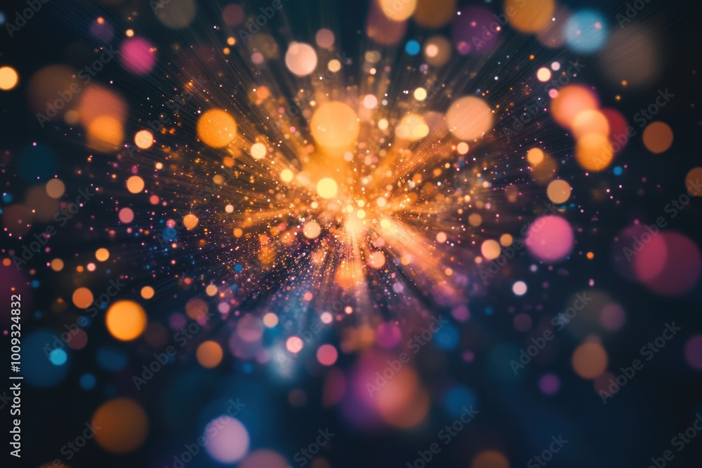 Canvas Prints a blurred image of a star bursting into light
