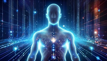 AIや人口知能の電子的なイメージ画像