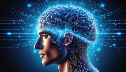 AIや人口知能の電子的なイメージ画像