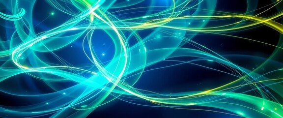 Naklejka premium Futuristic Electric Light Spirals in Vibrant Metallic Abstract Art