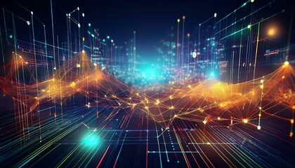 Fototapeta premium AIや人口知能の電子的なイメージ画像