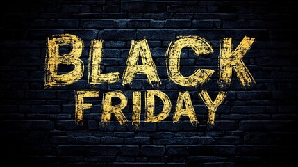 Fototapeta premium Red brick wall with black lettering BLACK FRIDAY. Sales concept