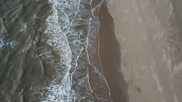 Sunset coastline Formby beach UK