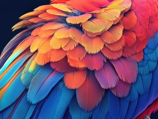 Obraz premium Vivid Parrot Plumage