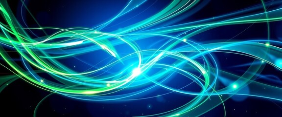 Obraz premium Futuristic Twisting Light with Metallic Edge for Modern Screens