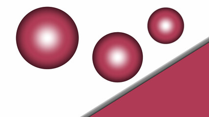 Modernes Design mit Kugel und 3d Effekt in rot und weiß