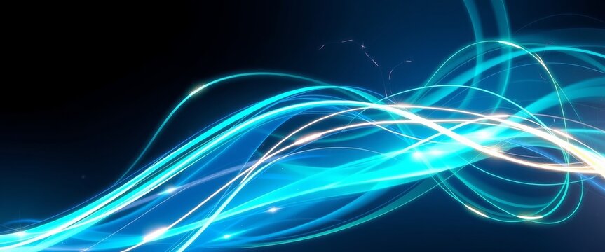 Futuristic Sapphire and Emerald Light Swirls for Custom Device Covers