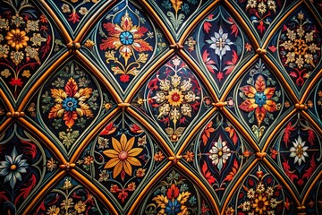 Intricate Gothic Pattern Design in Dark Shades for Elegant and Mysterious Artistic Backgrounds