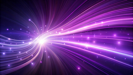 Obraz premium Purple glowing background with speed lines and curves, abstract purple business background