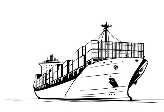 Container Ship clip art preview