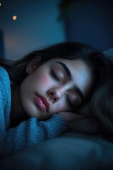 A person resting peacefully, ideal for use in personal or medical contexts