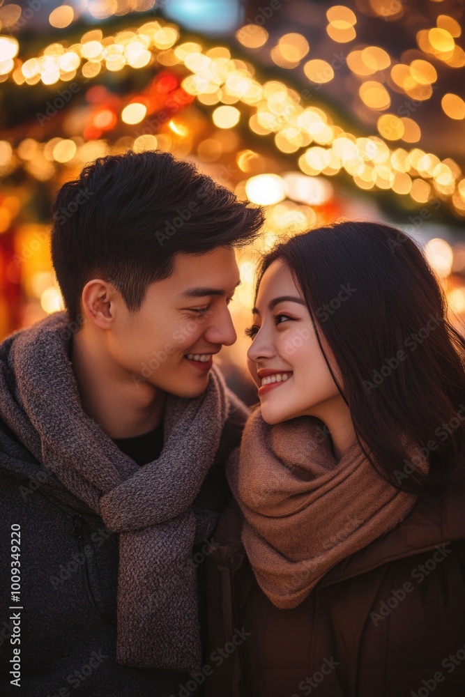 Poster a smiling couple in a moment of joy and connection