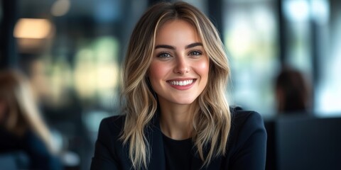 Obraz premium Successful businesswoman meeting with a client, Generative AI